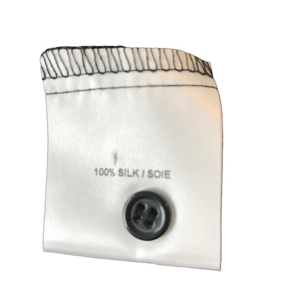 Judith & Charles Black 100% Silk Collar Drape Wrap Sleeveless Blouse Size 8 - Picture 7 of 7